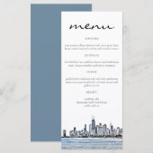 Chicago Skyline Menükarten (Vorne/Hinten)
