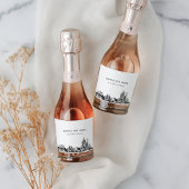 Chicago Skyline Mini Schaumweinetikett