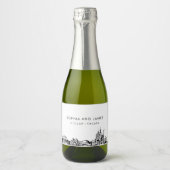 Chicago Skyline Mini Schaumweinetikett (Vorderseite)