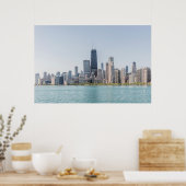 Chicago Skyline mit Lake Michigan Poster (Küche)