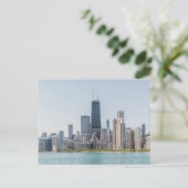 Chicago Skyline mit Lake Michigan Postkarte (Stehend Vorderseite)