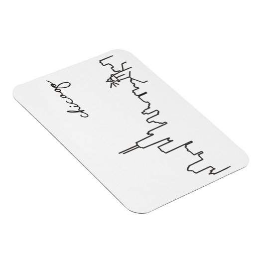 Chicago Skyline mit Lighthouse Magnet (Rechte Seite)