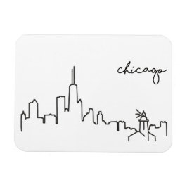 Chicago Skyline mit Lighthouse Magnet