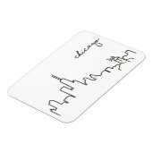 Chicago Skyline mit Lighthouse Magnet (Linke Seite)