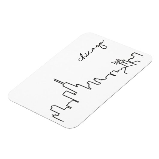 Chicago Skyline mit Lighthouse Magnet (Linke Seite)