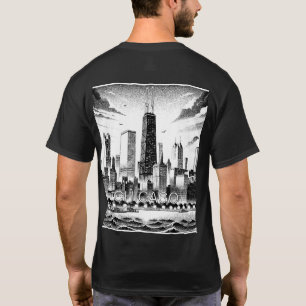 Chicago-Skyline Modern Graphic T-Shirt 