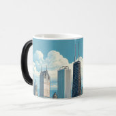 Chicago Skyline Modern Verwandlungstasse (Vorderseite Links)