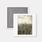 Chicago Skyline Mono Magnet (Vorderseite/Rückseite)