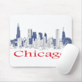 Chicago-Skyline Mousepad (Mit Mouse)