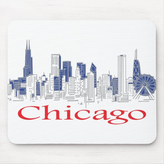 Chicago-Skyline Mousepad (Vorne)