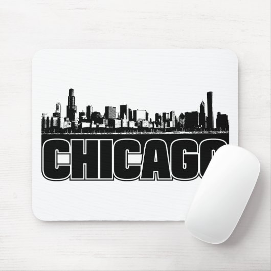 Chicago-Skyline Mousepad (Mit Mouse)