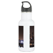 Chicago-Skyline nachts Trinkflasche (Rückseite)