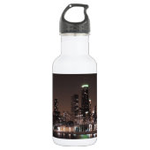 Chicago-Skyline nachts Trinkflasche (Vorderseite)