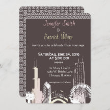 Chicago Skyline Navy blauer Fleck elegant