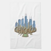 Chicago-Skyline newwave beachy Küchentuch (Vertikal)
