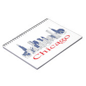 Chicago-Skyline Notizblock (Linke Seite)