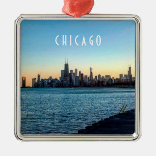 Chicago Skyline Ornament Aus Metall