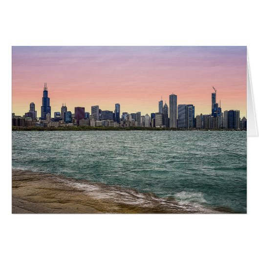 Chicago Skyline Painterly (Vorderseite (Horizontal))