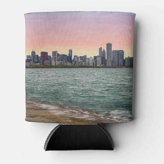 Chicago Skyline Painterly Dosenkühler (Vorderseite)