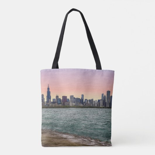 Chicago Skyline Painterly Tasche (Rückseite)
