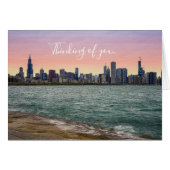 Chicago Skyline Painterly Thinking Your Card (Vorderseite (Horizontal))