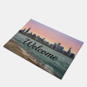 Chicago Skyline Painterly Willkommen Doormat Fußmatte (Schrägansicht)