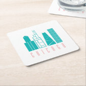 Chicago Skyline Paper Untersetzer (angewinkelt)