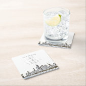 Chicago Skyline Paper Untersetzer Save the Date (Vor Ort)