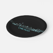 Chicago Skyline Pappteller (Schrägansicht)