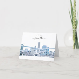 Chicago Skyline Personalisierte Note Card Dankeskarte