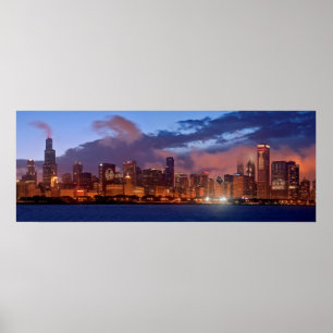 Chicago-Skyline-Plakat Poster