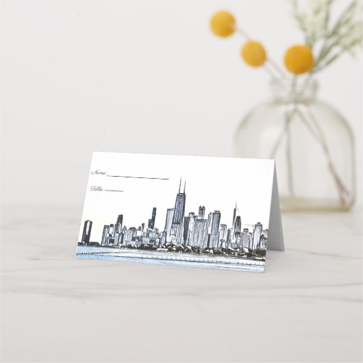 Chicago Skyline Platzkarten (Vorderseite)