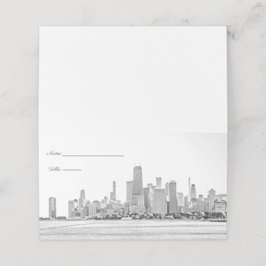 Chicago Skyline Platzkarten (Außenseite Aufgefaltet)
