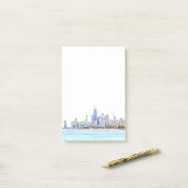 Chicago Skyline Post-it Klebezettel (Auf Schreibtisch)