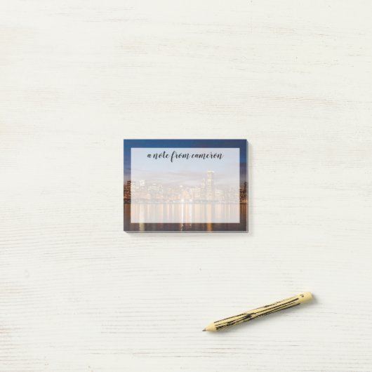 Chicago Skyline Post-it Klebezettel (Auf Schreibtisch)