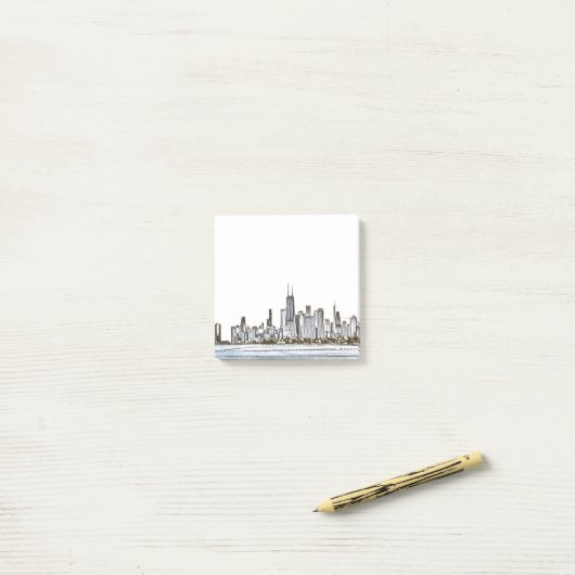 Chicago Skyline Post-it Notes Post-it Klebezettel (Auf Schreibtisch)