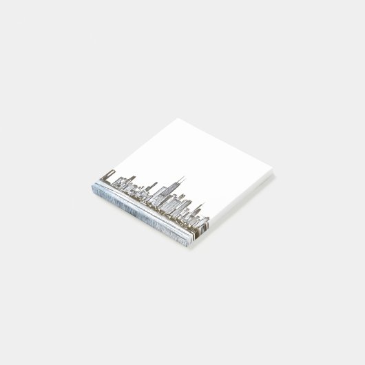 Chicago Skyline Post-it Notes Post-it Klebezettel (angewinkelt)