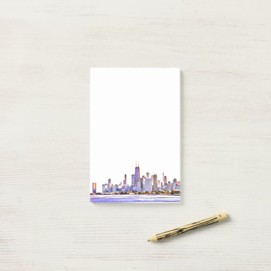 Chicago Skyline Post-it-Notes Post-it Klebezettel (Auf Schreibtisch)