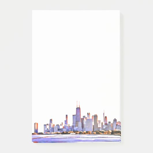 Chicago Skyline Post-it-Notes Post-it Klebezettel (Vorderseite)
