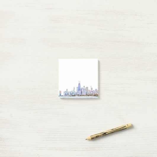 Chicago Skyline Post-it Notes Post-it Klebezettel (Auf Schreibtisch)