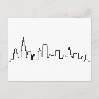 Chicago Skyline Postcard Postkarte