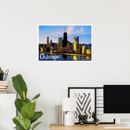 Chicago Skyline Poster (Heimbüro)