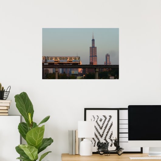 Chicago Skyline Poster (Heimbüro)
