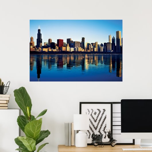 Chicago Skyline Poster (Heimbüro)