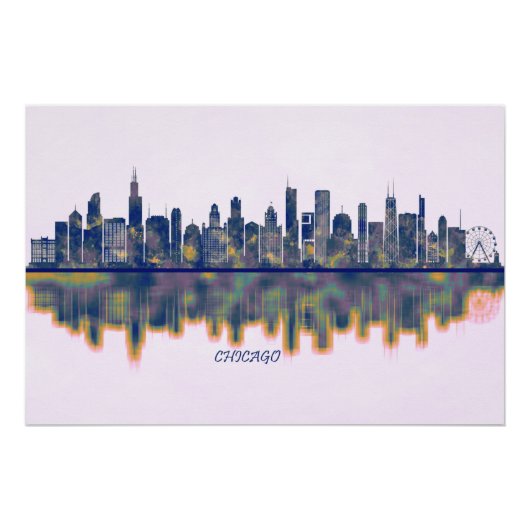 Chicago Skyline Poster (Vorderseite)
