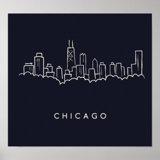 Chicago Skyline Poster (Vorne)