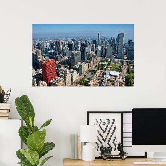 Chicago Skyline Poster (Heimbüro)