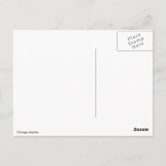 Chicago Skyline Postkarte (Rückseite)