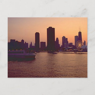 Chicago Skyline Postkarte