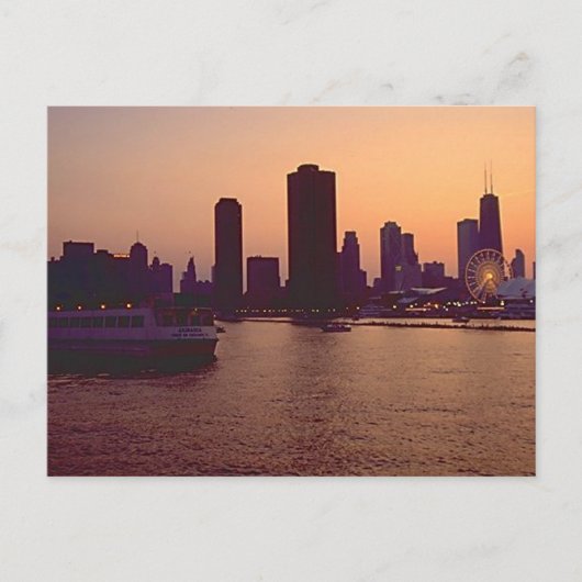 Chicago Skyline Postkarte (Vorderseite)